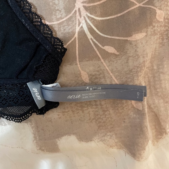 Aerie Black Lace Racerback Bralette - Picture 3 of 5